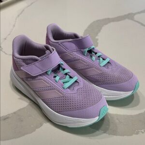 adidas Kids Lavender & Mint Athletic Sneakers with Hook-and-Loop Strap